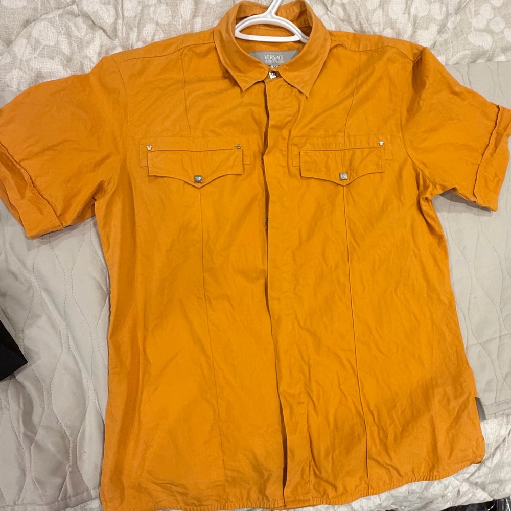 Vintage Versace Mustard Casual Button Down Shirt